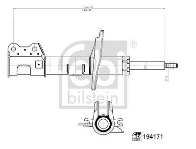 ON AMORTISOR SOL GAZLI FIORINO 1.4. 1.3 D MTJ 08> - BIPPER TEPEE - NEMO 1.4 1.3 HDI 1.3BLUEHDI 1.4 HDI 07> - FEBI - OEM 5208Y1