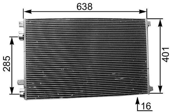 KLIMA RADYATORU (105X755) RENAULT MEGANE II SCENIC (ENo:8FC351301564) - MAHLE BEHR - OEM 8200115543
