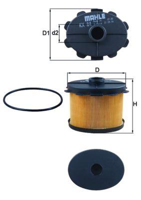YAKIT FİLTRESİ PARTNER-P206-P306 BERLINGO-JUMPY- XSARA-SCUDO-COROLLA (00-02) 1.9D (98-) (DW8) - MAHLE - OEM 1906.48