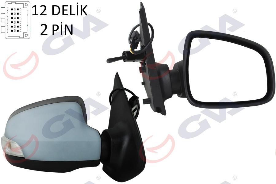 DIŞ DİKİZ AYNA SOL CLIO SYMBOL (16-20) (ASTARLI KAPAK +ÜÇGEN AYAK+ MEKANİK+ SİNYALLİ + SENSÖR LÜ 4 PİN ) - GVA - OEM 963011650R