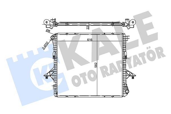 RADYATÖR VOLKSWAGEN AMAROK 2.0 TDI 2.0 TSI 10=>-(MT) (22MM) - KALE - OEM 2H0121253A