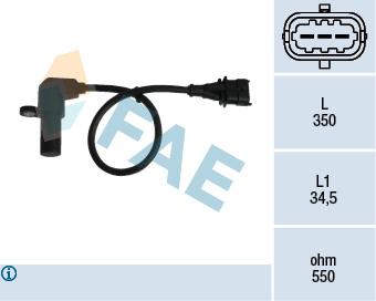 KRANK MİL SENSÖRÜ ASTRA G (98-00)-VECTRA B (95-00)-ZAFIRA 1.8 16V 00 => - FAE - OEM 6238459