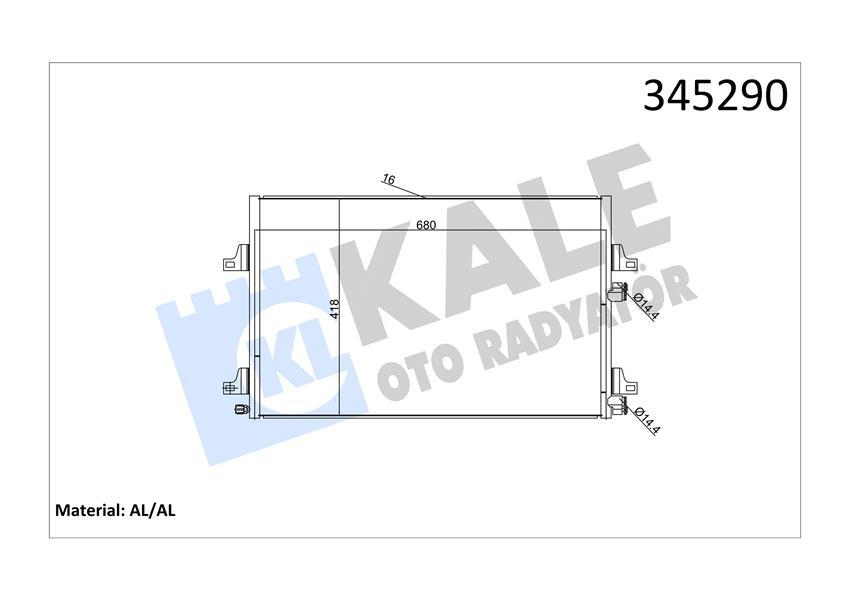 KONDENSER AL/AL ESPACEIV - KALE - OEM 8200033733