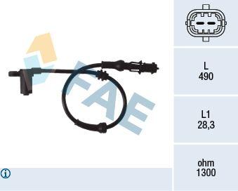 ABS TEKERLEK HIZ SENSÖRÜ CORSA C-MERIVA-TIGRA 1.4-1.8-2.0 16V - FAE - OEM 1238236
