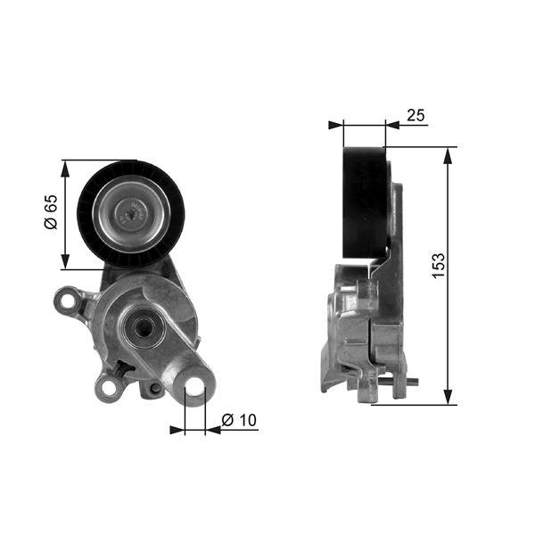 ALTERNATÖR GERGİ KÜTÜĞÜ GOLF5-JETTA-PASSAT-TIGUAN-A3 1.4 TSI 1.6 FSI (BAG-BLF-BLP-CAXA) - GATES - OEM 6Q0145299