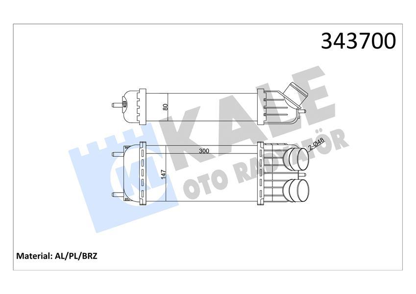 INTERCOOLER 207 1007 C2 C3 II 1.6HDI 16V AL PL BRZ - KALE - OEM 0384J4