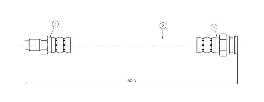 FREN HORTUMU arka Delta 1.6ie 93- — CAVO C800570A - CAVO - OEM 7614669