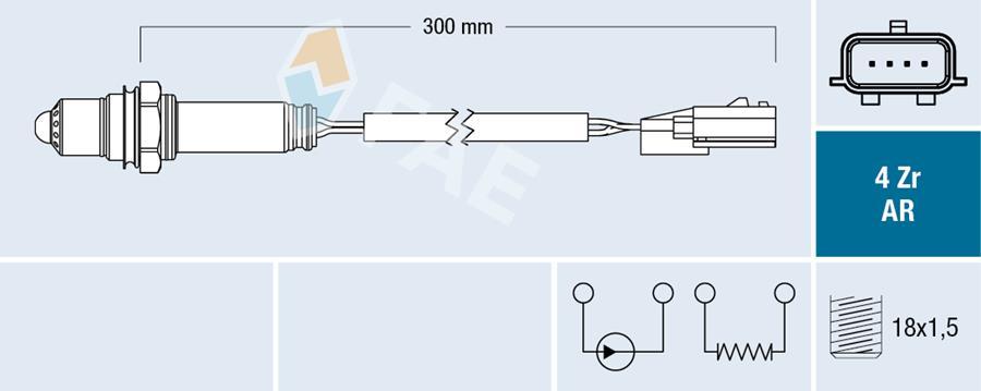 OKSIJEN SENSORU NISSAN NAVARA 15> RENAULT MASTER III 10> 2.3dCi - FAE - OEM 226A42790R