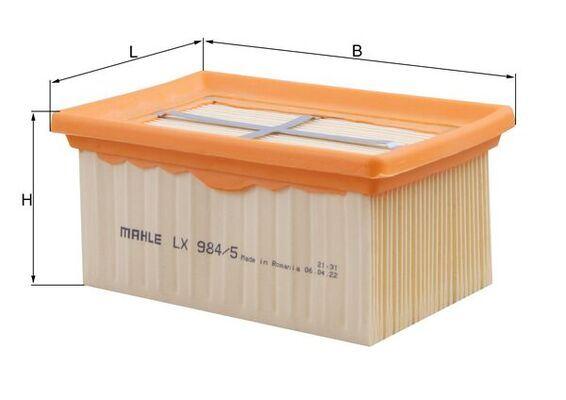 HAVA FİLTRESİ Air filter element — MAHLE LX984-5 - MAHLE