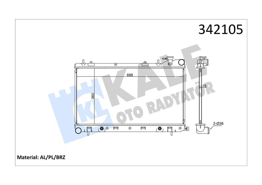 RADYATOR FORESTER 2.0 2.5 (02+) (AT) AL PL BRZ - KALE - OEM 45111-SA030