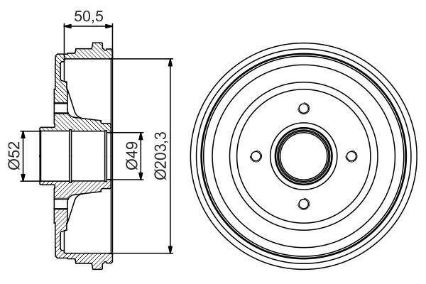 ARKA FREN KAMPANASI (RULMANLI ABS SENSÖRLÜ) RENAULT CLIO III 05> MODUS 04> - BOSCH - OEM 432021782R