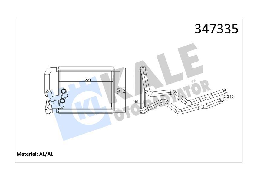 KALORIFER ELANTRA - KALE - OEM 971382H000