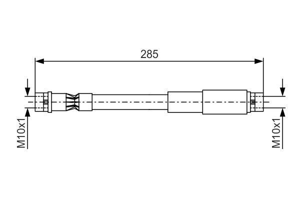 FREN HORTUMU. 285.00 MM — BOSCH 1987476406 - BOSCH