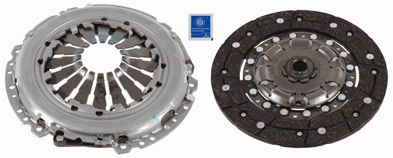 DEBRİYAJ SETİ (BASKI+DİSK) ASTRA H-CORSA D 1.3 CDTI 05>(90HP) Z13DTH-DTE-DTJ-A13DTC-A13DTR)-FIORINO LINEA 07>GRANDEPUNTO 05>EVO 09>1.3DMTJ (EASYTRONIC+MANUEL) - SACHS - OEM 95518834