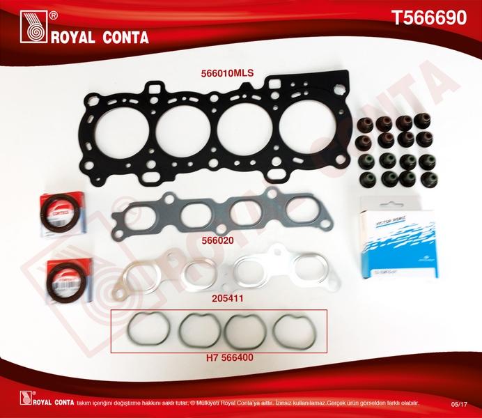 ÜST TAKIM CONTA (CORTECO KEÇELİ+SUBP.LAST) (SUBAP KAPAK CONTASIZ) FOCUS II 1.6 16V 03=> 100HP - ROYAL - OEM 3S4G6008AA