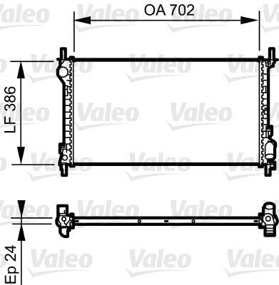 RADYATOR TOURNEO CONNECT 1.8 02-13 - VALEO - OEM 1365996