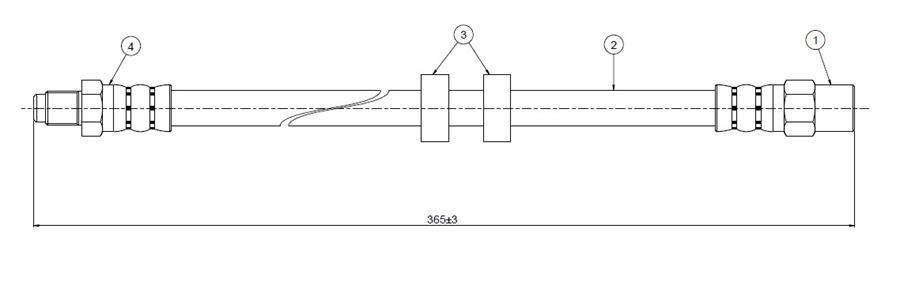 FREN HORTUMU ön C70-S70-V70 I-740-760-850-940-960 81-05 - CAVO - OEM 3546813
