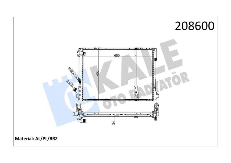 RADYATÖR AL/PL/BRZ LAGUNA-ESPACE II 2.2TDI - KALE - OEM 7701352666