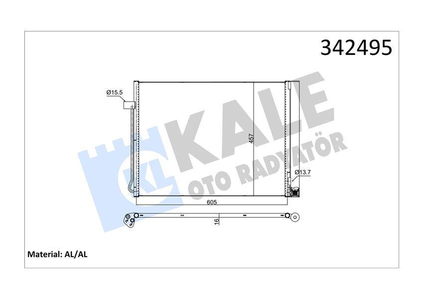 KLIMA RADYATORU BMW E70 F15 E71 F16 - KALE - OEM 64509239992