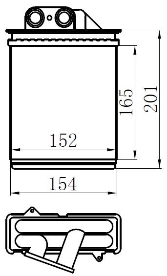 KALORIFER RADYATORU 500 PANDA 1.2I 1.3 MJTD 1.4I (165X150X32) (OTO. MEK.) - ORIS - OEM 77362540