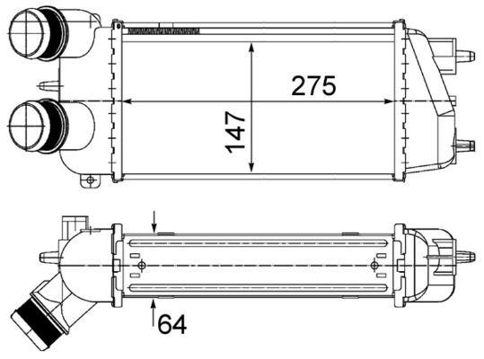 Ladeluftkühler CITROEN C3 16HDI - MAHLE