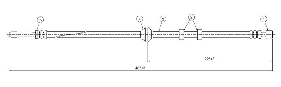 ÖN FREN HORTUMU CORDOBA 93-02 - CAVO - OEM 6K0611701