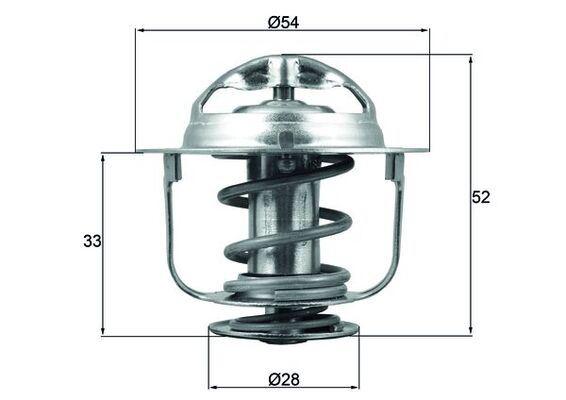 TERMOSTAT (88 °C) KIA PREGIO 2,7L J2 97-04 / NISSAN PICK UP 2,5L 2,7L TD25 TD27 TD27T D21 D22 90-> - MAHLE - OEM 2120005D10