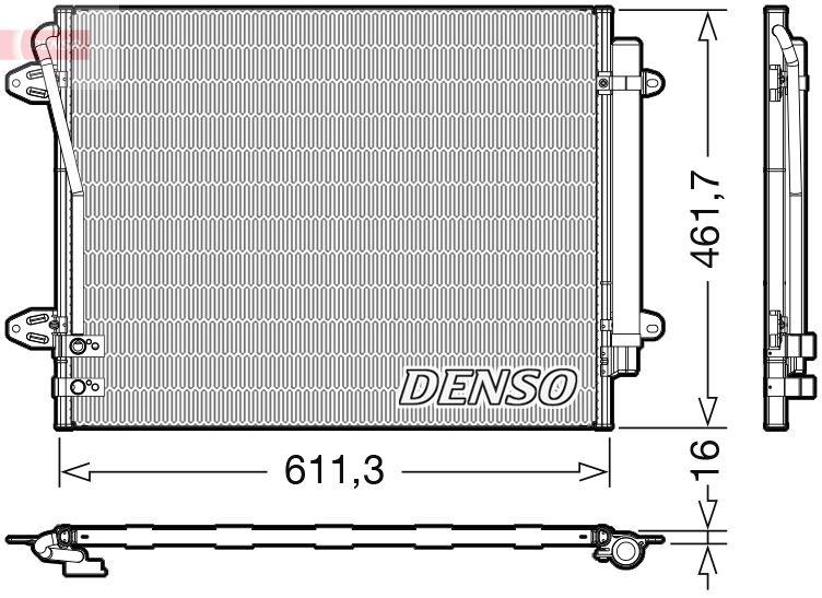 CONDENSER. AİR CONDİTİONİNG VW CC (358) (11-16) - DENSO - OEM 3C0820411F