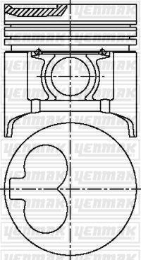 PİSTON + SEGMAN (STD) MAZDA E2200 2,2L R2 86-92 eski model / KIA BESTA 2,2L R2 86-92 eski model (çap = 86,00 mm / ölçü = 2,0 x 2,0 x 4,0) Adet fiyatıdır - YENMAK