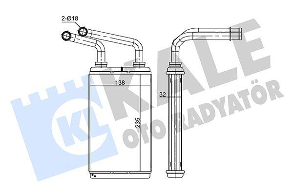 KALORIFER RADYATORU RENAULT MASTER II - OPEL MOVANO - NISSAN INTERSTAR 1.9-2.2 DTI 98> - KALE RADYATOR - OEM 93181454