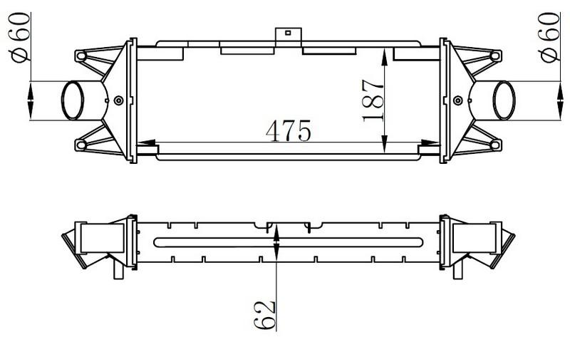 TURBO RADYATÖRÜ (INTERCOOLER) IVECO DAILY (99-06) (475X187X64) (MEK.) - ORIS - OEM 504084140
