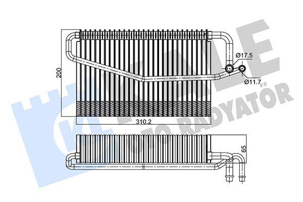 EVAPORATOR MERCEDES W203 CL203 S203 C209 A209 W463 - KALE - OEM A2098300358