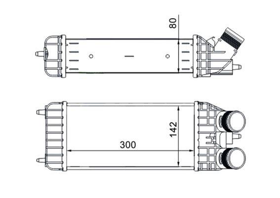 Ladeluftkühler PSA 207 208 2008 DS3 C4 - MAHLE
