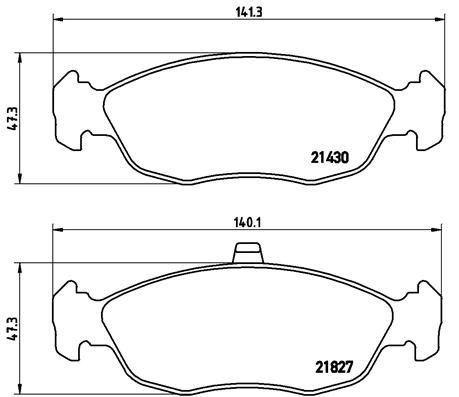 ÖN FREN BALATASI (FİŞSİZ) PEUGEOT P106 93>04 P205 87>90 P306 (93-01) CITROEN XSARA (97>05) SAXO 96>03 (247mm) - VALEO - OEM 4253.16