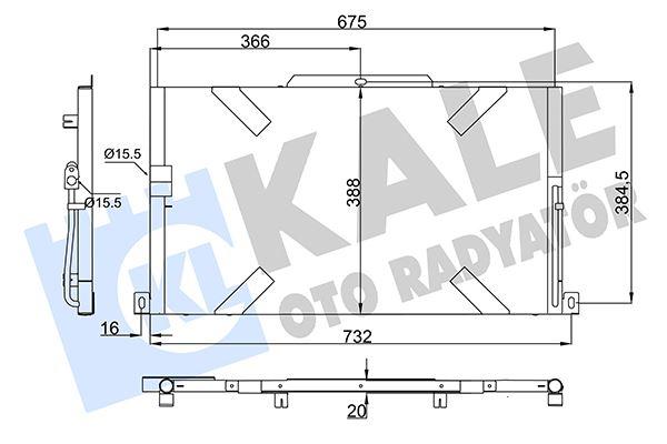 KLIMA RADYATORU DT244 DT224 DEFENDER L316 07>16 - KALE - OEM LR025985