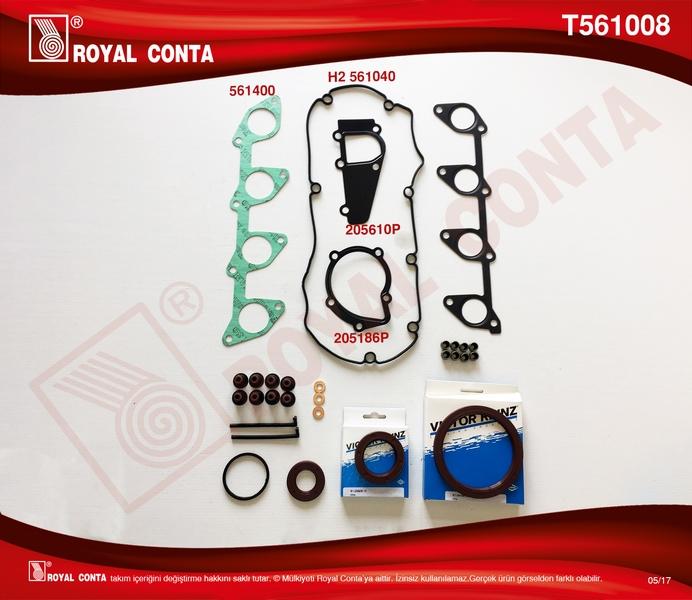 MOTOR TAKIM CONTA (REINZ KEÇELİ+S.LASTİKLİ) P307-P406-BOXER 2.0 HDİ (SKC`SİZ) - ROYAL - OEM 0197.X4