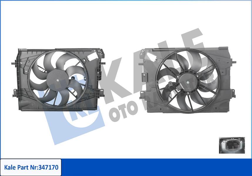 FAN MOTORU RENAULT CLIO IV/CAPTUR-DACIA DOKKER/LODGY 1.2TCE 1.5DCI 12> 12V - KALE RADYATOR - OEM 214819521R