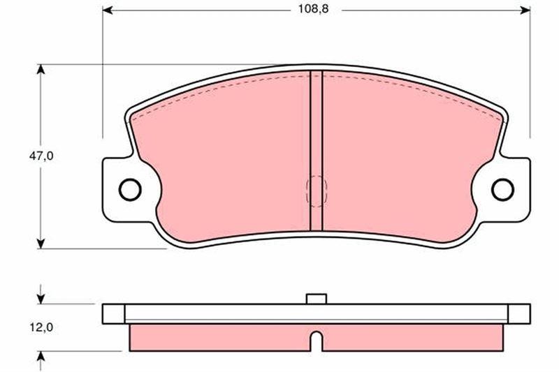ARKA BALATA FIAT CROMA 1.6/2.0/2.0ie/2.0ie TURBO/1.9T/2.5D/2.5TD TMPR 2.0ie - TRW - OEM 793741