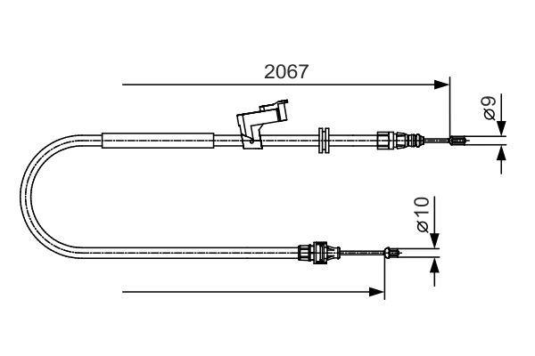 EL FREN TELLERİ ARKA SAĞ GALAXY-MONDEO IV 07>14 (UZUNLUK:2067) - BOSCH - OEM 1545340