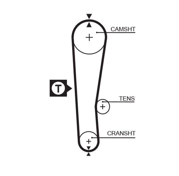 TRİGER KAYIŞI (091x190) SUBARU DOMINGO SUMO LIBERO E12 1.2 6V (86-98) CT936 - GATES - OEM 13028KA030