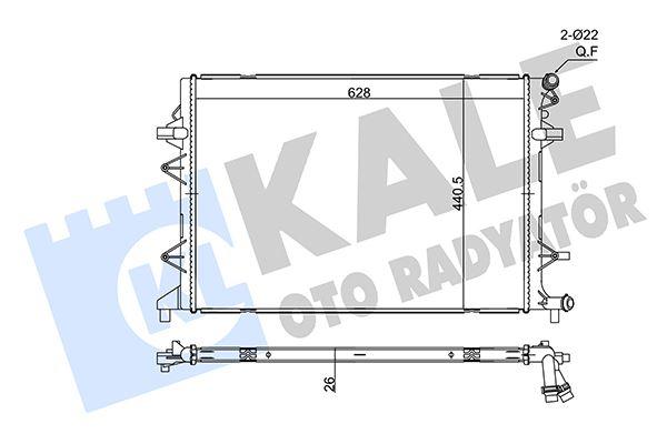 SU RADYATORU INTERCOOLER BRAZING CADDY 16- PASSAT 13- - KALE RADYATOR - OEM 5K0121251S