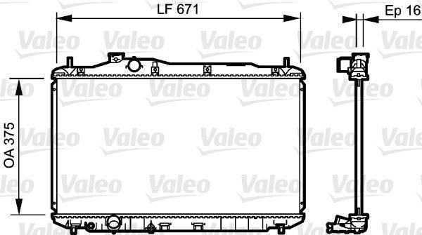 RADYATOR CIVIC III TYPE R - VALEO - OEM 19010-RSP-G01