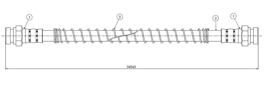 FREN HORTUMU ARKA H-100 - CAVO - OEM 5881243001