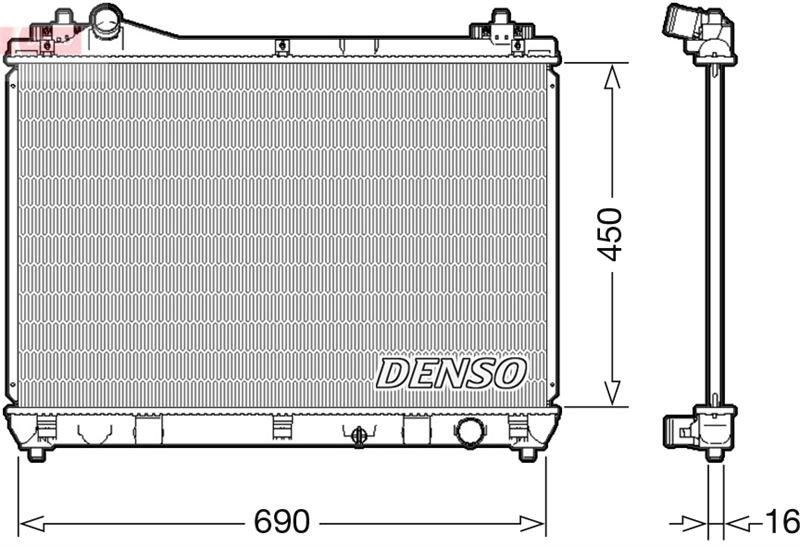 RADİATOR. ENGİNE COOLİNG SUZUKI GRAND VITARA II (05-) - DENSO - OEM 1770066J00