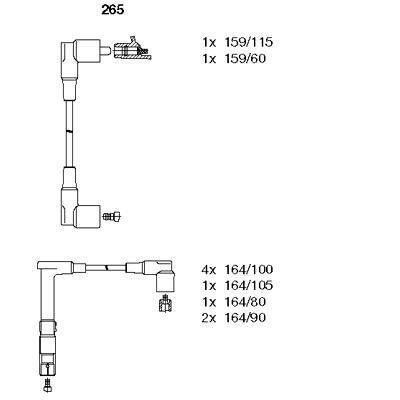 ATESLEME KABLOSU SETI MERCEDES M119 W124 W210 W140 - BREMI - OEM 0300890635