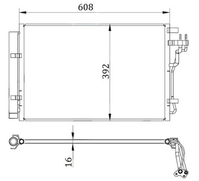 RADYATOR BRAZİNG A/M(608X390X16)SOUL (13+) 940607 - ORIS - OEM 97606