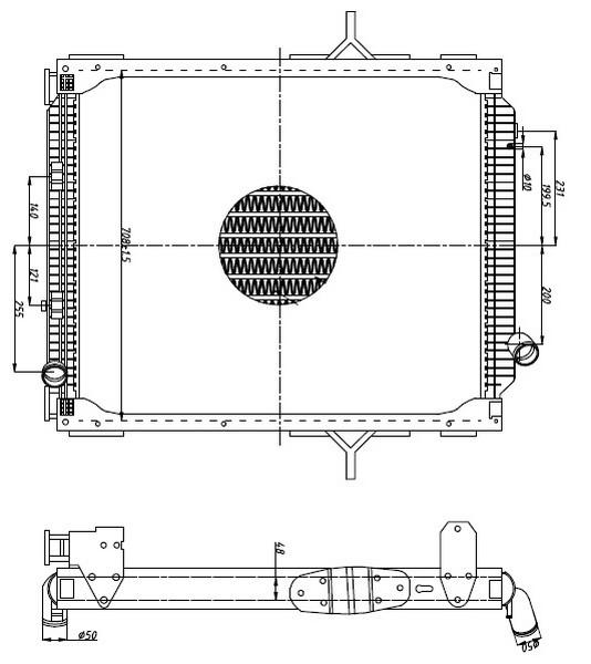 RADYATOR TRUCK BRAZİNG MT(811X708X48)LANDER 410 06+ - ORIS - OEM 5010619804