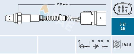 OKSİJEN SENSÖRÜ PASSAT-A4-A6-1.8T-2.0(00-05)GOLF IV 1.6 BFQ 1.8-2.0 - FAE - OEM 07C906262K