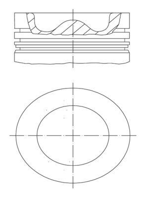 PİSTON+SEGMAN (050) POLO-SEAT (IBIZA-TOLEDO)SKODA (FABIA-RAPID)-AUDI (A1) CUSA-CUSB-CUTA-CYZA-CYZB (87-849807-22) - MAHLE - OEM 04B107065F