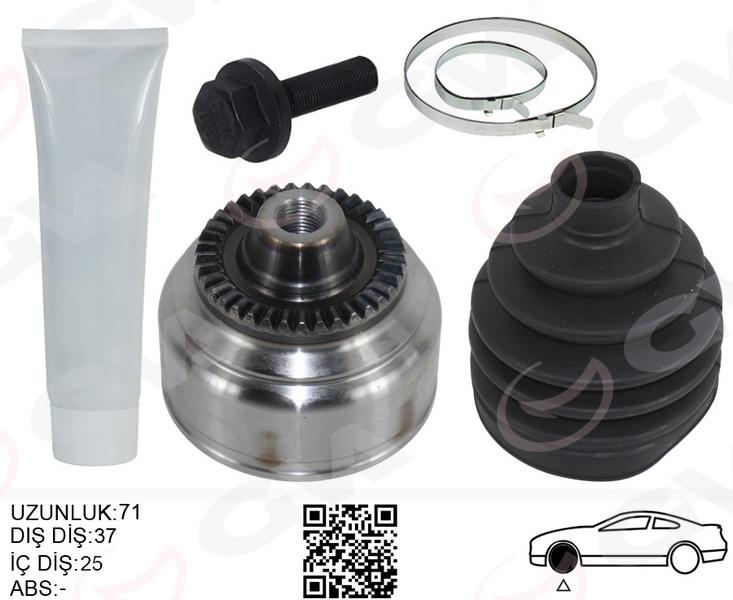 AKS KAFASI DIŞ SAĞ/SOL BMW F10 F12 F13 F06 xDrıve (71MM) - GVA - OEM 31607618681